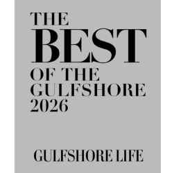 An ad graphic that reads &ldquo;THE BEST OF THE GULFSHORE 2026&rdquo; and &ldquo;GULFSHORE LIFE&rdquo;. logo on footer section.